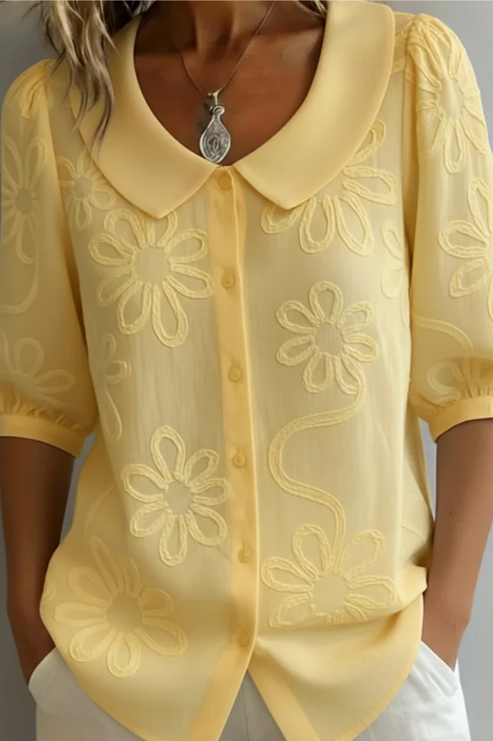 Elegant Blomst-bluse