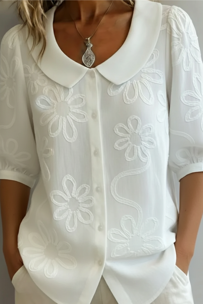 Elegant Blomst-bluse
